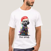 自分のクリスマスプードル犬を作成 Tシャツ (正面)