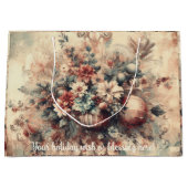 自分のクリスマスベビクトリアンースを作成する ラージペーパーバッグ (正面)