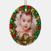 自分のクリスマスベビー写真の作成 セラミックオーナメント (右)
