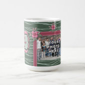 自分のクリスマスホリデーファミリーフォトを作成 コーヒーマグカップ (中央)