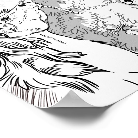 自分のクリスマスポニーに色を付ける ポスター (角)