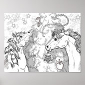 自分のクリスマスポニーに色を付ける ポスター (正面)