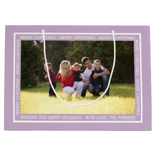 自分のクリスマスラベンダー抱き枕を作ろう！ ラージペーパーバッグ (正面)