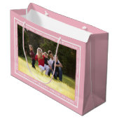 自分のクリスマス赤面ピンク抱き枕を作成！ ラージペーパーバッグ (正面アングル)