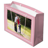 自分のクリスマス赤面ピンク抱き枕を作成！ ラージペーパーバッグ (裏面アングル)