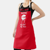 自分のグリルをパーソナライズ私のルールおもしろいBBQグリルシェフ エプロン (インサイチュ)