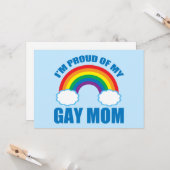 自分のゲイの母親に誇りを持つ 自慢の息子娘 レインボー カード (正面/裏面インサイチュ)