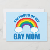 自分のゲイの母親を誇りに思う 自豪な息子 娘 レインボー カード (正面)