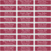 自分のゲストアドレ結婚スを作成するBurgundy Red シール (正面)