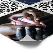 自分のコラージュ写真の作成テンプレートカスタム ポスター (角)