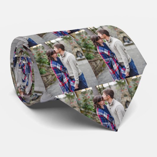 自分のコラージュ写真モダンの記念日の作成 ネクタイ (ロール)
