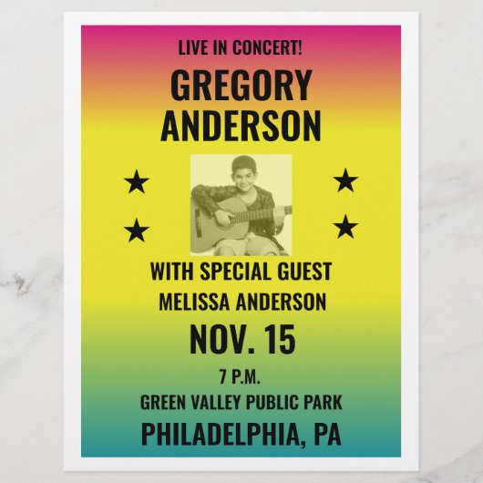 自分のコンサートフライヤーを作る チラシ (正面)