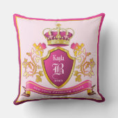 自分のコートの腕の金ゴールドの真珠 クッション (裏面)