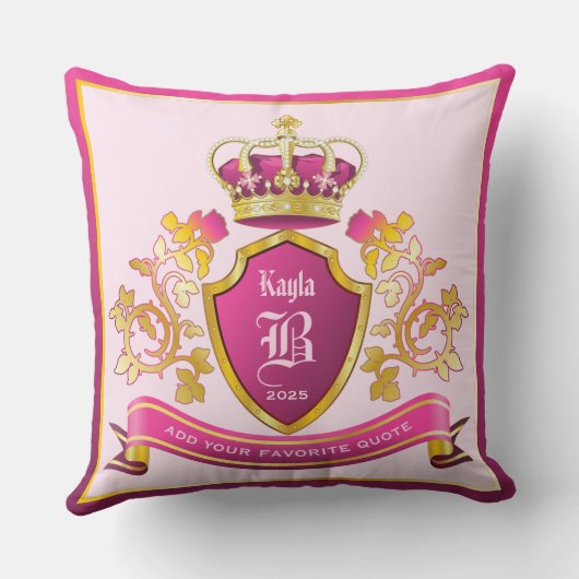 自分のコートの腕の金ゴールドの真珠 クッション (裏面)