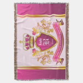 自分のコートの腕の金ゴールドの真珠 スローブランケット (正面縦)