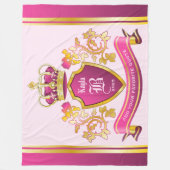 自分のコートの腕の金ゴールドの真珠 フリースブランケット (正面)