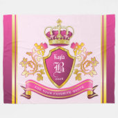 自分のコートの腕の金ゴールドの真珠 フリースブランケット (正面(横))