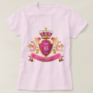 自分のコートの腕の金ゴールドの真珠 Tシャツ