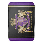 自分のコートをモノグラムの冠の紋章にする バスマット (正面縦)