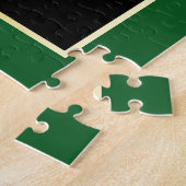 自分のコートを作る緑の金ゴールド獅子紋章 ジグソーパズル (側面)