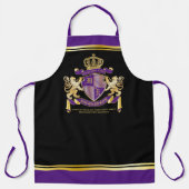 自分のコートを紫の金ゴールドの紋章にする エプロン (正面)