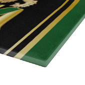 自分のコートを緑の金ゴールドの獅子紋にする カッティングボード (角)