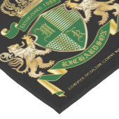 自分のコートを緑の金ゴールドの獅子紋にする ショートテーブルランナー (コーナー)