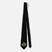 自分のコートを緑の金ゴールドの獅子紋にする ネクタイ (正面)