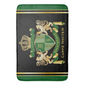 自分のコートを緑の金ゴールドの獅子紋にする バスマット (正面縦)