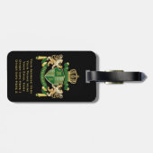 自分のコートを緑の金ゴールドの獅子紋にする ラゲッジタグ (裏面横)