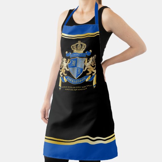 自分のコートを青い金ゴールドの紋章にする エプロン (インサイチュ)