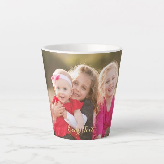 自分のコーヒーをカスタムパーソナライズされたする カフェラテマグ (正面)