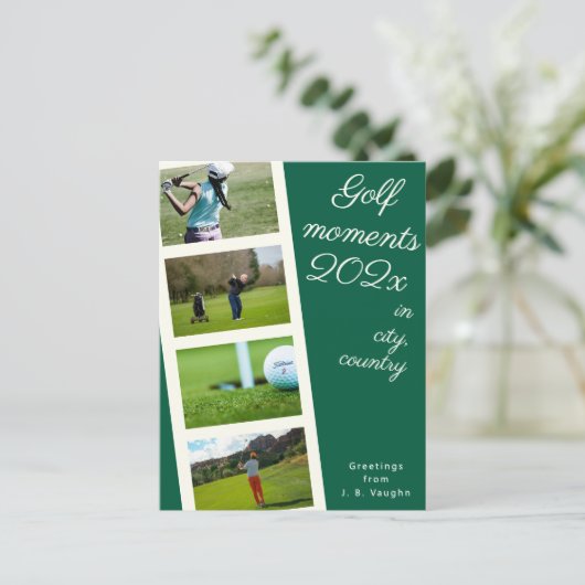 自分のゴルフ休暇の写真はがきを作成 ポストカード (スタンド正面)