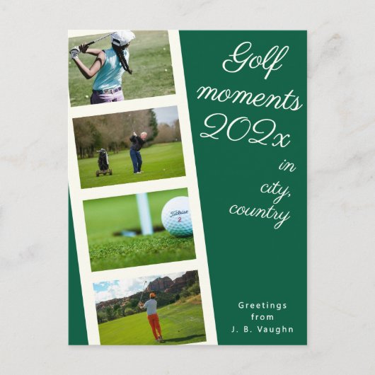 自分のゴルフ休暇の写真はがきを作成 ポストカード (正面)