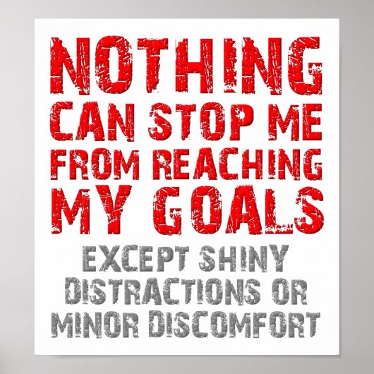 自分のゴールのポスおもしろいターに到達 ポスター (正面)