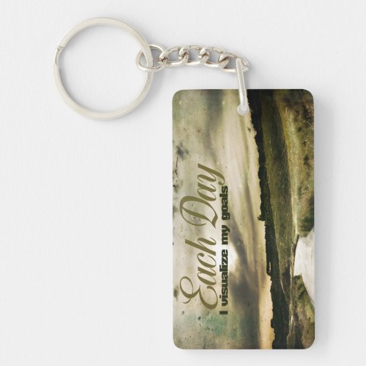 「自分のゴールを視覚化する」モチベーション肯定 キーホルダー (正面)