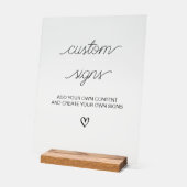 自分のサインのミニマル結婚リストのサイン アクリルサイン (傾斜)