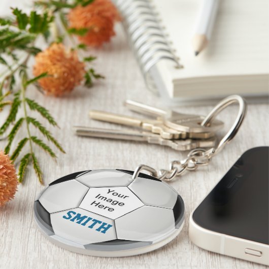 自分のサッカーカスタムのマ誇りを持ったマを作る キーホルダー (正面右)