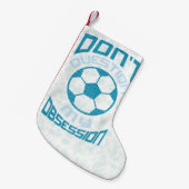 自分のサッカー強迫観念を疑わないクリスマスストッキング スモールクリスマスストッキング (正面 (吊り時))