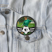 自分のサッカー選手を写真と番号のにカスタムする 缶バッジ (インサイチュ)