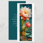 自分のサボテン色彩の鮮やかの花のブックマークを作成 (正面/裏面)