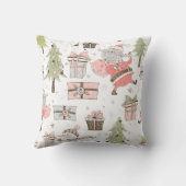 自分のサンタお洒落と雪だるまを作成 クッション (裏面)