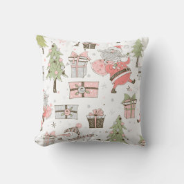 自分のサンタお洒落と雪だるまを作成 クッション