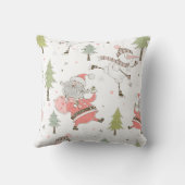 自分のサンタお洒落、雪だるま、木を作成 クッション (裏面)
