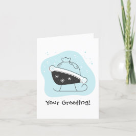 自分のサンタのそりを作成バッグクリスマス シーズンカード