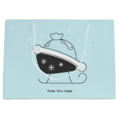 自分のサンタのそりを作成バッグクリスマス ラージペーパーバッグ (正面)