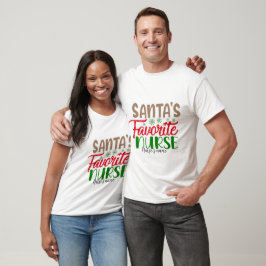 自分のサンタのナースクリスマスをお気に入りの作成 Tシャツ