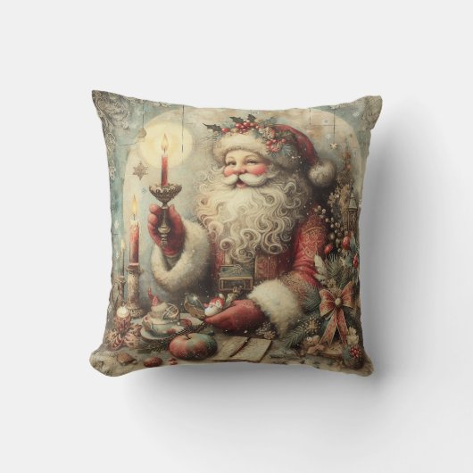自分のサンタクロースビクトリアンを作成する クッション (正面)