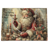 自分のサンタクロースビクトリアンを作成する ラージペーパーバッグ (正面)