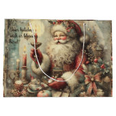 自分のサンタクロースビクトリアンを作成する ラージペーパーバッグ (裏面)